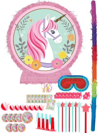 PartyCity Magical Unicorn Pinata Kit with Favors