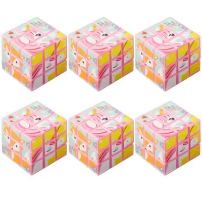  PartyCity Magical Unicorn Puzzle Cubes 6ct