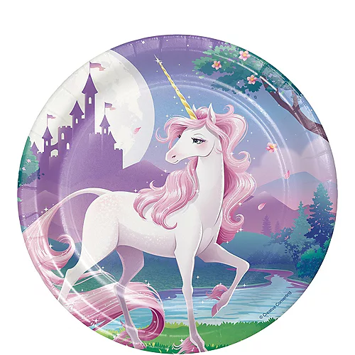 PartyCity Unicorn Dessert Plates 8ct