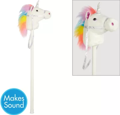  PartyCity White Unicorn Hobby Horse