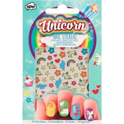 PartyCity Unicorn Nail Stickers 78ct
