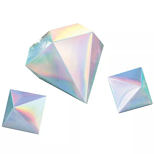 PartyCity 3D Shimmering Party Diamond Decorations 3ct