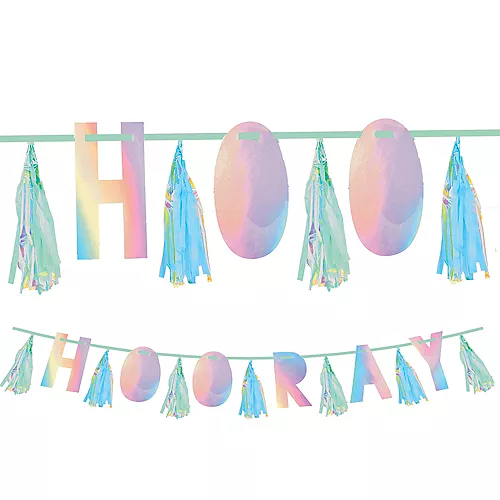 PartyCity Shimmering Party Hooray Tassel Garland