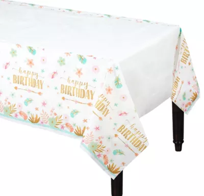 PartyCity Boho Girl Paper Table Cover