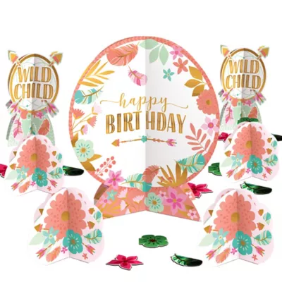 PartyCity Boho Girl Table Decorating Kit