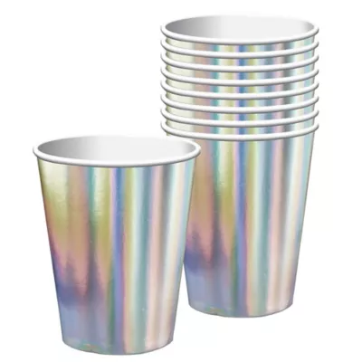  PartyCity Iridescent Paper Cups 8ct