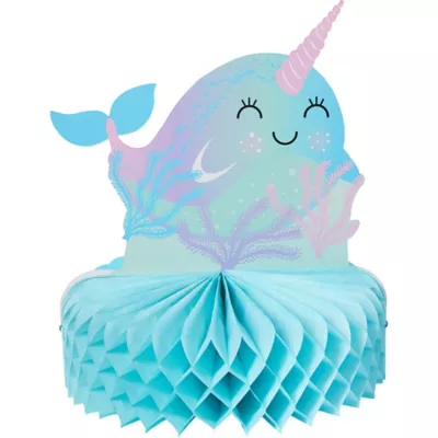 PartyCity Narwhal Honeycomb Centerpiece