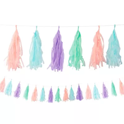 PartyCity Pastel Tassel Garland 6ft