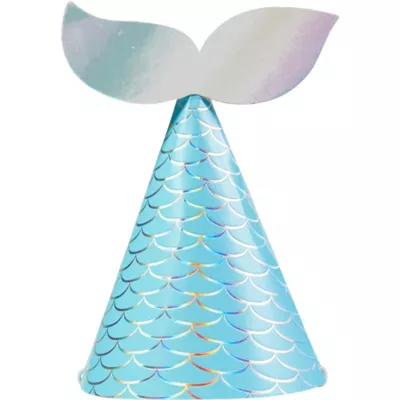 PartyCity Small Mermaid Fin Party Hats 8ct