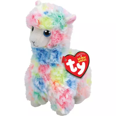 PartyCity Lola Beanie Babies Multicolored Llama Plush