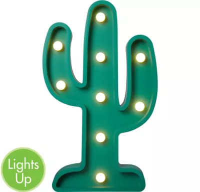 PartyCity Light-Up Cactus Marquee Sign