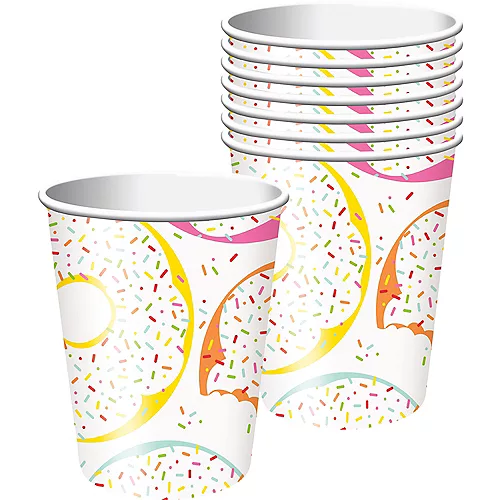 PartyCity Donut Sprinkles Party Paper Cups