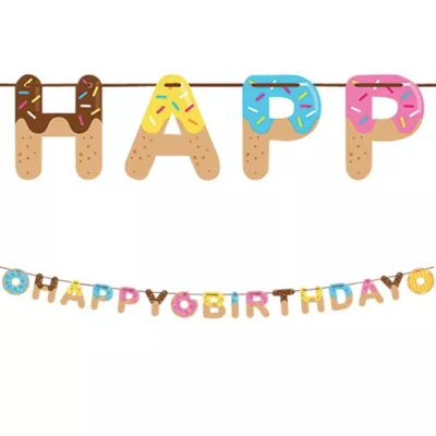 PartyCity Donut Birthday Banner