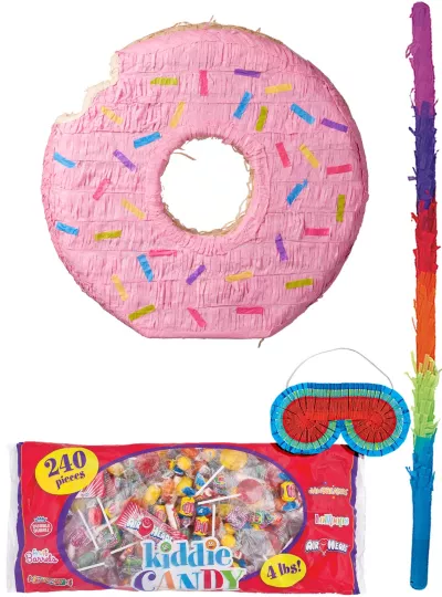 PartyCity Pink Donut Pinata Kit