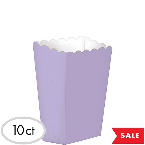 PartyCity Lavender Popcorn Treat Boxes 10ct