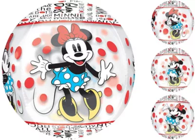 PartyCity Vintage Minnie Mouse Balloon - See Thru Orbz