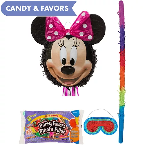 PartyCity Smiling Minnie Mouse Pinata Kit with Candy & Favors