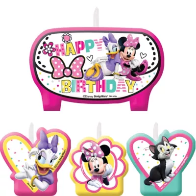 PartyCity Minnie Mouse Birthday Candles 4ct