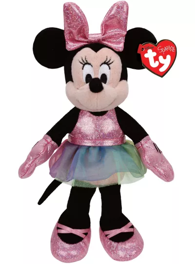 PartyCity Sparkle Minnie Mouse Ballerina Beanie Buddies Plush