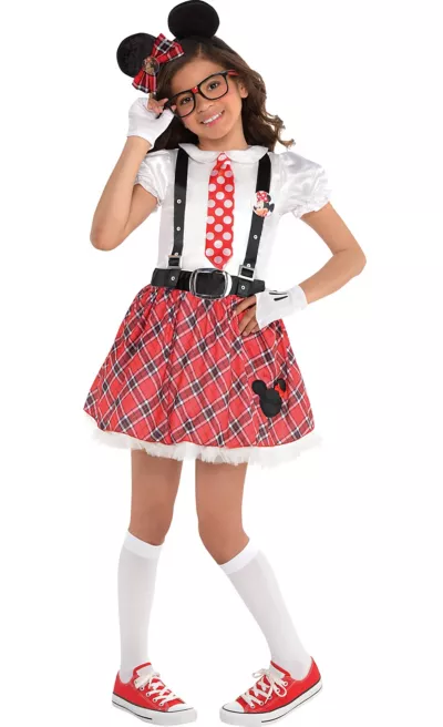 PartyCity Girls Minnie Mouse Nerd Costume