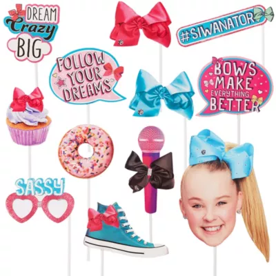  PartyCity JoJo Siwa Photo Booth Props 12pc