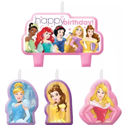 PartyCity Disney Princess Birthday Candles 4ct