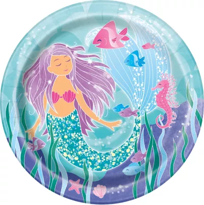 PartyCity Mermaid Lunch Plates 8ct