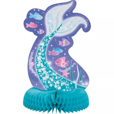 PartyCity Mermaid Honeycomb Centerpiece