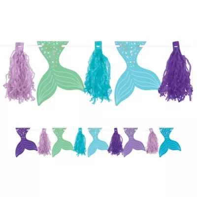 PartyCity Wishful Mermaid Tassel Garland