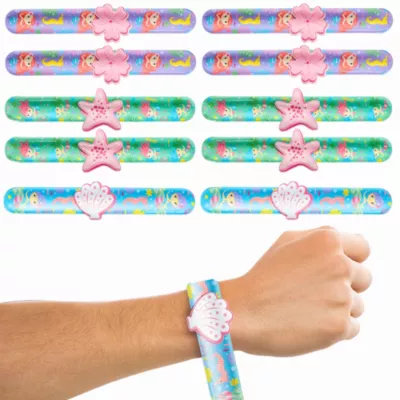  PartyCity Mermaid Slap Bracelets 24ct