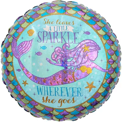  PartyCity Prismatic Wishful Mermaid Balloon