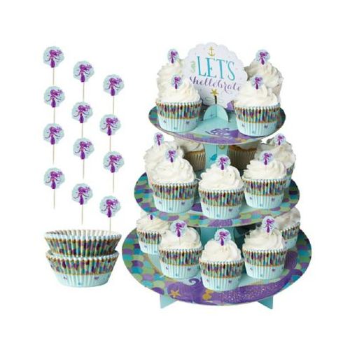  PartyCity Wishful Mermaid Cupcake Pick Kit for 24
