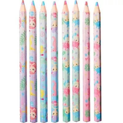 PartyCity Mermaid Multicolor Pencils 8ct