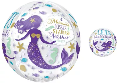 PartyCity Wishful Mermaid Balloon - See Thru Orbz