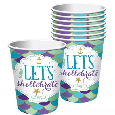  PartyCity Wishful Mermaid Cups 8ct