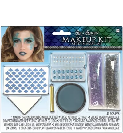 PartyCity Adult Sea Siren Mermaid Makeup Kit