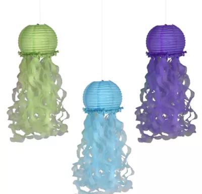 PartyCity Jellyfish Paper Lanterns 3ct