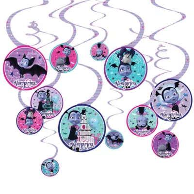 PartyCity Vampirina Swirl Decorations 12ct