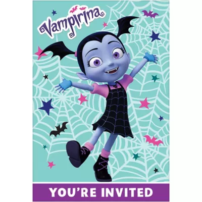 PartyCity Vampirina Invitations 8ct