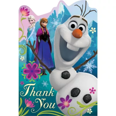 PartyCity Frozen Thank You Notes 8ct