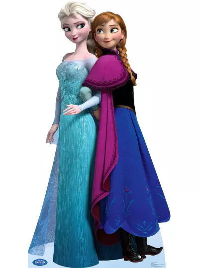 PartyCity Anna & Elsa Frozen Life Size Cardboard Cutout 70in