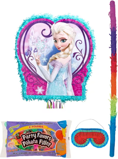 PartyCity Anna & Elsa Pinata Kit with Candy & Favors - Frozen