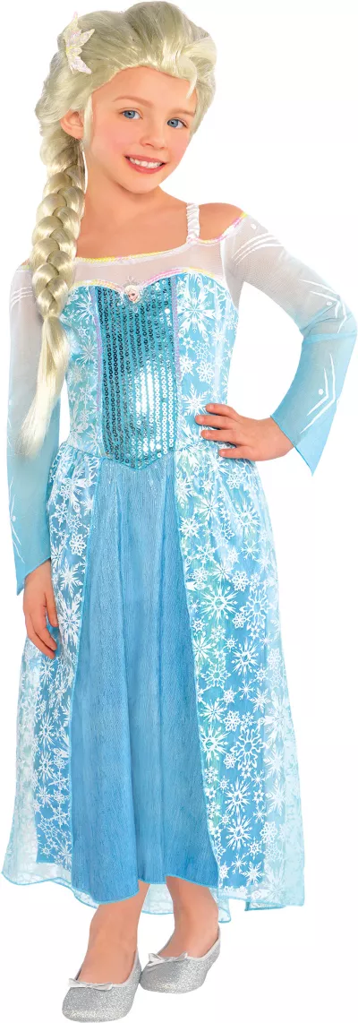  PartyCity Girls Elsa Costume - Frozen