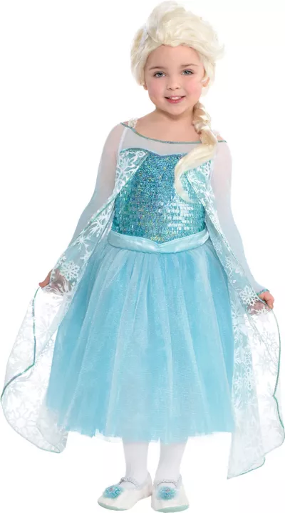 PartyCity Girls Elsa Costume Premier - Frozen