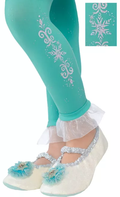 PartyCity Child Footless Elsa Tights - Frozen