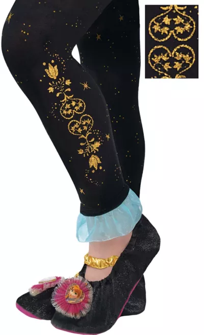 PartyCity Child Footless Anna Tights - Frozen