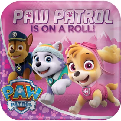 PartyCity Pink PAW Patrol Lunch Plates 8ct