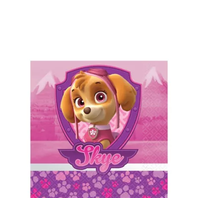 PartyCity Pink PAW Patrol Beverage Napkins 16ct