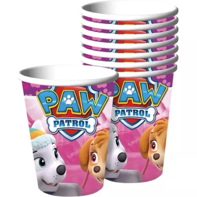 PartyCity Pink PAW Patrol Cups 8ct