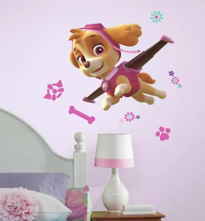 PartyCity Pink PAW Patrol Skye Wall Decals 10pc